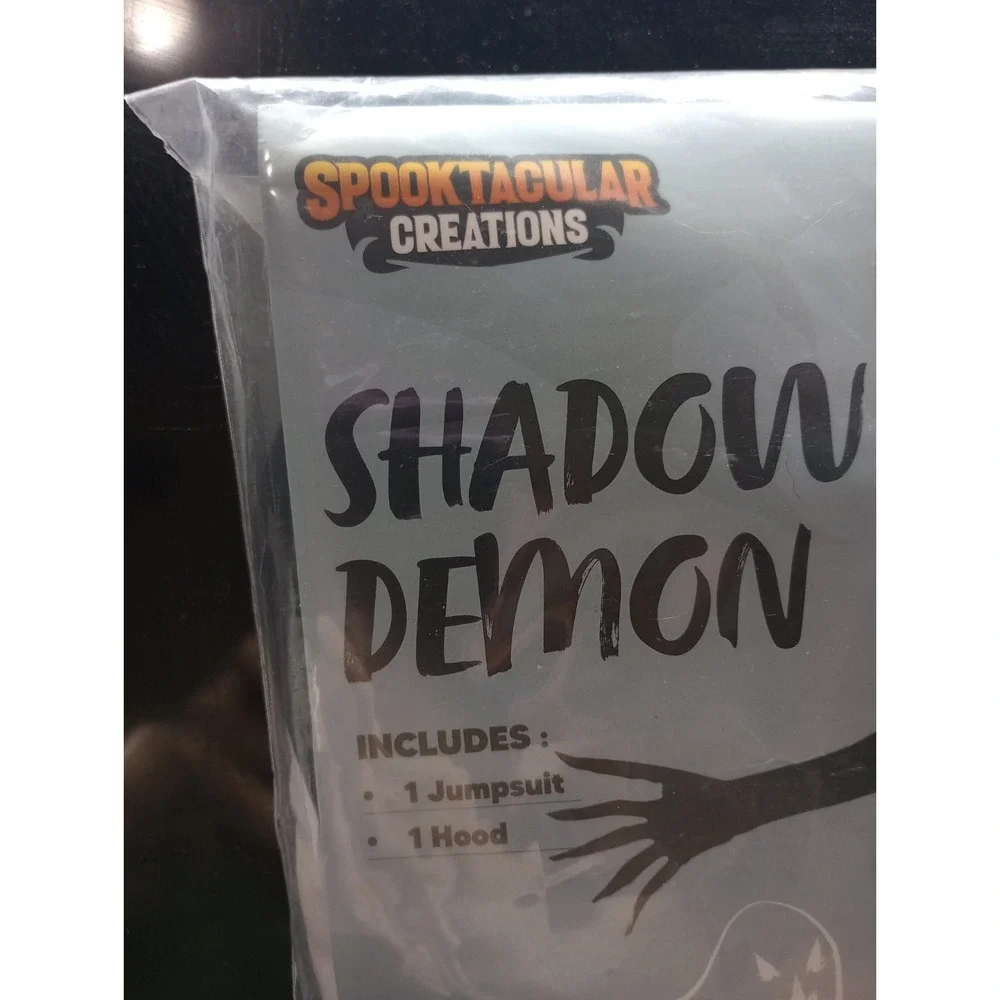 Kids Shadow Demon Costume Medium 8-10 Spooktacular‎ Creations Black White...